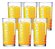 kit Jogo De 6 Copos Long Drink Multiuso Flores 255ml Suco Agua - Imagem 1
