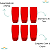 Kit 6 Copos De Vidro Vermelho Florida Mesa Chique 370ml - Imagem 2