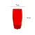 Kit 6 Copos De Vidro Vermelho Florida Mesa Chique 370ml - Imagem 3