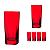 Conjunto 6 Copos Vidro Texas Vermelho Luxo 320 ML - Imagem 5
