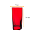 Conjunto 6 Copos Vidro Texas Vermelho Luxo 320 ML - Imagem 3