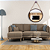 Espelho Adnet Luxo Decorativo Redondo 50cm Com Alça E Moldura Preta - Imagem 5