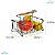 Fruteira Aramada Quadrada Com Suporte Fruteira Cozinha Mesa - Imagem 3