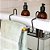 Suporte Triplo Box Porta Toalha Porta Shampoo Preto Madeira - Imagem 4