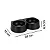 Comedouro Duplo Pet Bebedouro Cachorro Gato Com Fita 3m Arthi - Preto - Imagem 3