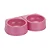 Comedouro Duplo Pet Bebedouro Cachorro Gato Com Fita 3m Arthi - Rosa - Imagem 1