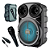 Caixa De Som Com Microfone Portátil Pontente Bluetooth Usb - Imagem 1
