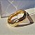 BRACELETE DOURADO OVAL CURVADO LISO - Imagem 1