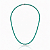 CHOCKER RÓDIO BRANCO MODELO RIVIERA 3 PONTAS ZIRCÔNIAS VERDE TIFFANY- 40CM -3,8MM - Imagem 1
