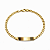 PULSEIRA DOURADA GROUMET COM PLACA LISA - Imagem 1