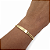 PULSEIRA DOURADA GROUMET COM PLACA LISA - Imagem 2