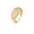 ANEL DOURADO MODELO BANANA MICROCRAVEJADO COM ZIRCÔNIAS BRANCAS - Imagem 4