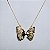 COLAR DOURADO COM PINGENTE DE BORBOLETA TEXTURIZADA - Imagem 1
