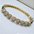 BRACELETE DOURADO DE BOLINHAS, METADE DO BRACELETE COM BOLINHAS E ESPAÇADOR TODO CRAVEJADO - Imagem 3