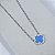 CHOCKER DE PRATA COM 1 TREVO DE 4 FOLHAS E AS BORDAS CRAVEJADAS. COR AZUL - Imagem 1