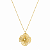 COLAR DOURADO COM PINGENTE DE FLOR TEXTURIZADO 45CM - Imagem 1