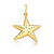PINGENTE DOURADO DE ESTRELA LISO E CRISTAL COM FECHO - Imagem 1