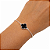 PULSEIRA DE PRATA COM 1 TREVOS DE 4 FOLHAS PEDRA NEGRA GRANDE - Imagem 2