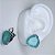 BRINCO EM RÒDIO BRANCO COM PEDRA TRIANGULAR VERDE TIFFANY GRANDE - Imagem 2