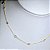 CHOCKER DOURADA COM CRISTAIS BRANCOS REDONDOS - 35CM + EXTENSOR - Imagem 2