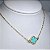 CHOCKER DOURADA COM 1 TREVO VERDE ÁGUA - Imagem 4