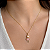 COLAR DOURADO COM PINGENTE DE MENINA E PEDRA FORMATO DE CORAÇÃO ROSA 45+5CM - Imagem 2