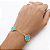 PULSEIRA DOURADA COM TREVOS DE PEDRAS VERDES - Imagem 2
