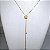 CHOKER DOURADA MODELO GRAVATINHA COM FLOR TEXTURIZADA E PEDRINHAS NA PONTA - Imagem 1