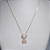 COLAR DOURADO COM PINGENTE DE CORAÇÃO E 2 MENINAS TODAS CRAVEJADAS  45CM - Imagem 3