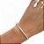 BRACELETE DOURADO FINO COM FECHO TRAVA E METADE CRAVEJADO - Imagem 2
