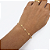 PULSEIRA DOURADA COM CORAÇÕES LISOS 16+5CM - Imagem 2