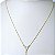 CHOCKER DOURADA MODELO GRAVATINHA COM PEDRA DE CORAÇÃO NO MEIO E GOTA NA PONTA 40CM - Imagem 1