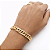 PULSEIRA DOURADA GROUMET COM ELOS GRANDES E MAIS FECHADO 20CM - Imagem 2