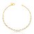 BRACELETE DOURADO MALEAVEL COM BOLINHAS DOURADAS E PÉROLAS - Imagem 1
