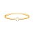 BRACELETE DOURADO LISO COM 1 PEDRA DE ZIRCÔNIA OVAL PONTO DE LUZ - Imagem 1