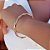 BRACELETE DOURADO LISO TRANÇADO GROSSO 3.9 MM - Imagem 2
