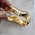 BRACELETE DOURADO QUADRADO COM AS BEIRADAS ARREDONDADAS - Imagem 2