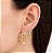 BRINCO DOURADO EAR CUFF PÊNDULO COM PÉROLAS - Imagem 1