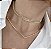 CHOCKER DOURADA MODELO LACRAIA - 35cm + extensor - Imagem 2