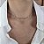 CHOCKER DOURADA CANUTILHOS DOURADOS E TRIANGULOS RÓDIO - COM EXTENSOR - Imagem 2