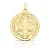 PINGENTE DOURADO LISO E REDONDO COM IMAGEM DE SÃO BENTO - Imagem 1