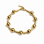 PULSEIRA DOURADA COM CANUDINHOS E ESFERAS 17,5CM+5 - Imagem 1