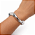 BRACELETE EM RÓDIO BRANCO QUADRADO COM AS BEIRADAS ARREDONDADAS - Imagem 3
