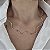 CHOCKER DOURADA ONDULADA COM PEDRAS INTERCALANDO - Imagem 2