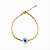 PULSEIRA DOURADA CANUDINHO COM PINGENTE OLHO GREGO - Imagem 1
