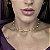 CHOCKER DOURADA COM CANUDINHOS E ESFERAS 35,5CM+10 - Imagem 2