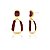 BRINCO DOURADO GRANDE PENDURADO ARGOLA ESMALTADA MARSALA - Imagem 1