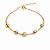 PULSEIRA DOURADA COM 4 BOLAS LISAS E UMA CRAVEJADA - 17CM + 3CM EXTENSOR - Imagem 1