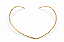 CHOCKER DOURADA ARO FINO FORMATO V - Imagem 3