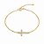 PULSEIRA DOURADA VENEZIANA COM CRUZ MICROCRAVEJADA COM ZIRCÔNIAS BRANCAS - Imagem 1
